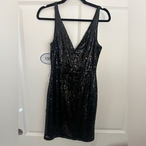Lulus Black sequin mini dress